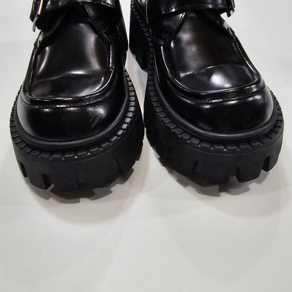 Steve Madden Black Chunky Loafers Size 7 - Picture 3 of 9